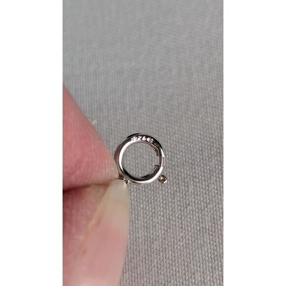 Erwin Pearl CZ Pendant Necklace Rhodium Sterling Silver 925 Signed Nested Circle - Picture 5 of 13